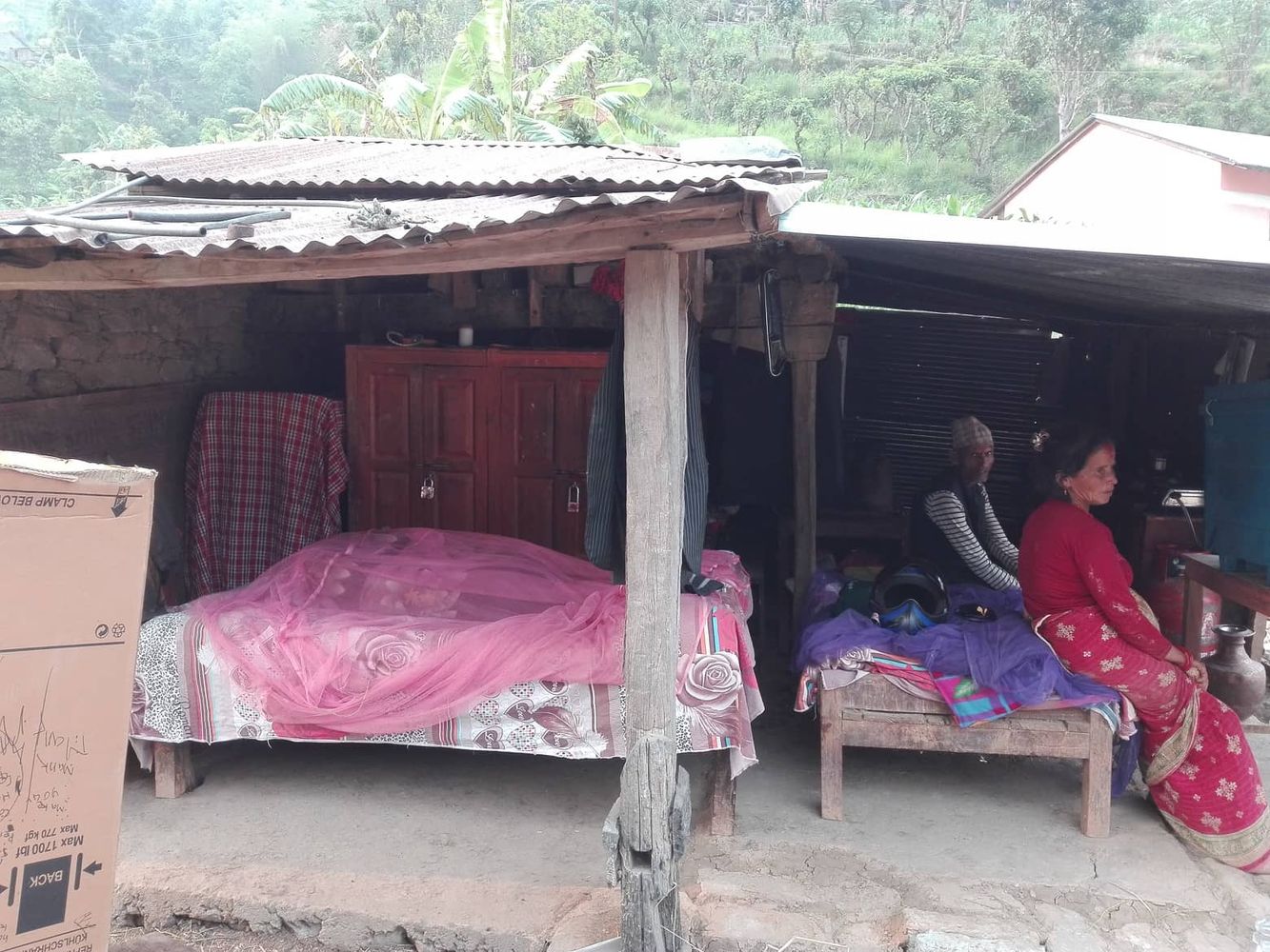 Kumar's elderly parents in makeshift housing